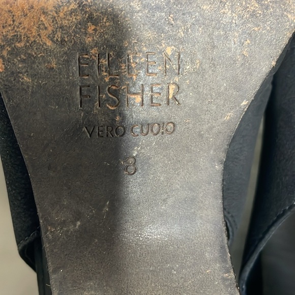Eileen Fisher Black Suede Slingback Heels - Picture 8 of 8